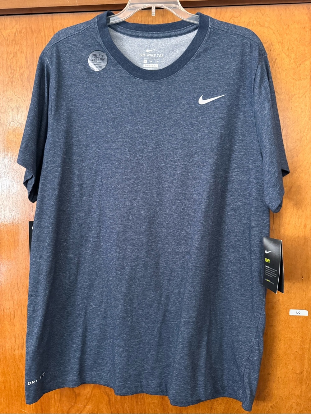Nike Dri Fit T Shirt Crew Blue Heather Obsidian Standard Size X-Large AR6029 473